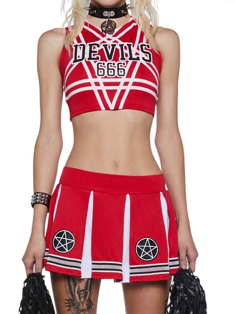 Red Devils 666 Cheerleading Costume